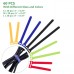 OneLeaf 60 PCs Reusable Cable Ties  for Computer/TV/Electronics, 3 Sizes and 5 Colors